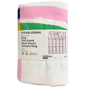 IKEA SYRABLADMAL Multicolor King Duvet Cover & Pillowcases
